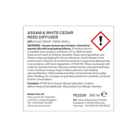 200ml Reed Diffuser Assam & White Cedar