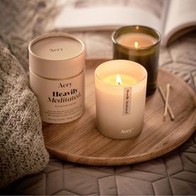 Heavily Meditated Scented Candle - Frankincense Patchouli & Thyme