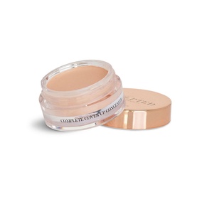 Sculpted by Aimee Complete Cover Up Concealer in Light, 7g pot with rose gold lid, creamy peach-toned formula visible