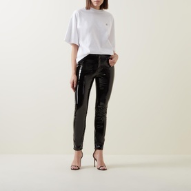Faux Patent Five Pocket Leggings