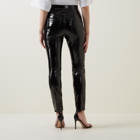 Faux Patent Five Pocket Leggings