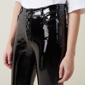 Faux Patent Five Pocket Leggings