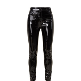 Faux Patent Five Pocket Leggings