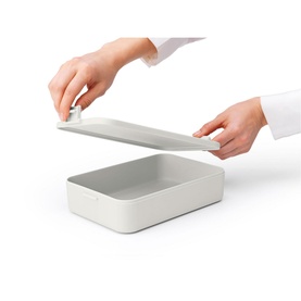 Make & Take Lunch Box, Large, Plastic - Light Grey