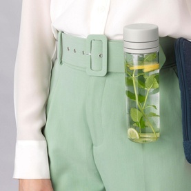 Make & Take Water Bottle with Strainer - Light Grey