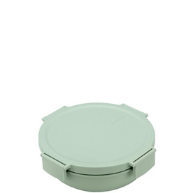 Brabantia Make & Take Salad Bowl 1.3L in Jade Green, round airtight container with secure click-close lid, viewed from above