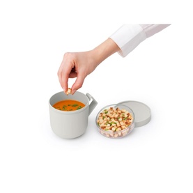Make & Take Soup Mug, 0.6L - Light Grey