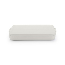 Make & Take Lunch Box, Flat, Plastic - Light Grey