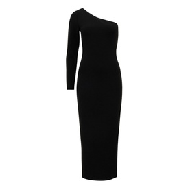 One Shoulder Cut Out Midi Dress