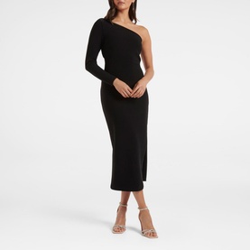 One Shoulder Cut Out Midi Dress