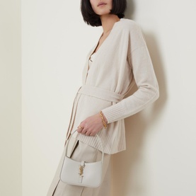 Le 5 &Aacute; 7 Mini Leather Hobo Bag