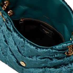Puffer Small Velvet And Smooth Leather Chain Bag