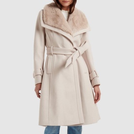 Faux-Fur Collar Coat
