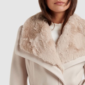 Faux-Fur Collar Coat
