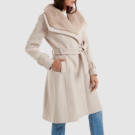 Faux-Fur Collar Coat