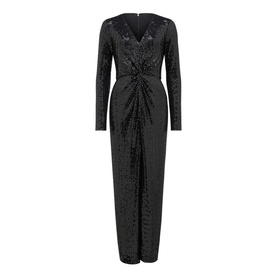 Larissa Metallic Twist Midi Dress
