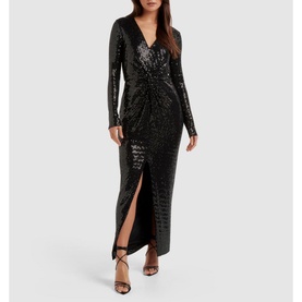 Larissa Metallic Twist Midi Dress