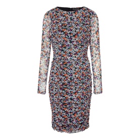 Serena Floral Jersey Mesh Dress