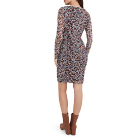 Serena Floral Jersey Mesh Dress