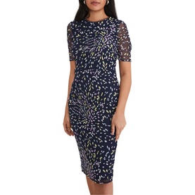 Petite Aileena Embroidered Dress