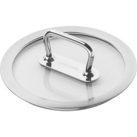 Zwilling PRO 18/10 stainless steel saucepan lid with polished silver loop handle, satin finished, 16cm diameter