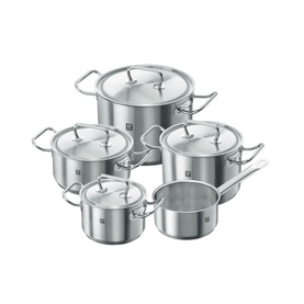 Twin Classic 5 Piece 18/10 Stainless Steel Pot Set