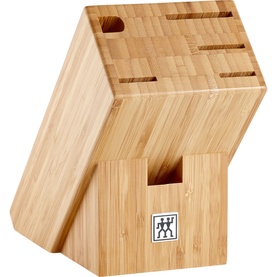 Gourmet 7 Piece Natural Bamboo Knife Block Set