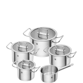 Pro 5 Piece 18-10 Stainless Steel Pot Set Silver