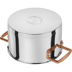 Bellasera 5 Piece Stainless Steel Pot Set Rose Gold Handle