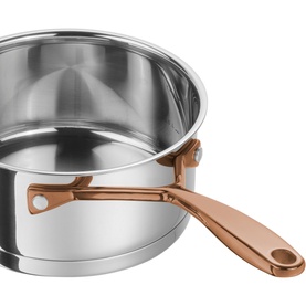 Bellasera 5 Piece Stainless Steel Pot Set Rose Gold Handle