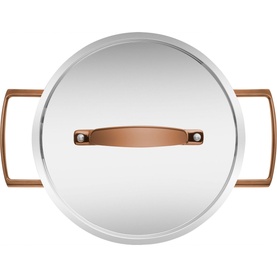 Bellasera 5 Piece Stainless Steel Pot Set Rose Gold Handle