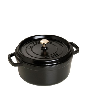 La Cocotte 24cm Round Cast Iron Cocotte Black