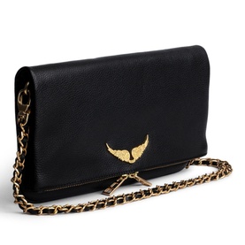 Rock Grained Leather Clutch