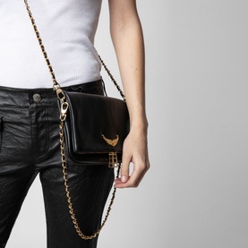 Rock Grained Leather Clutch