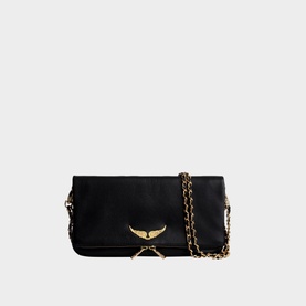 Rock Grained Leather Clutch