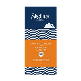 Orange and Almond Dark Chocolate Bar 75g
