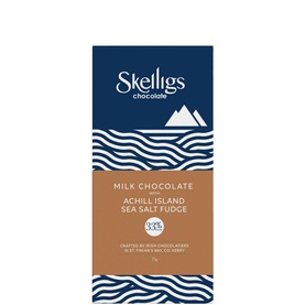 Achill Island Sea Salt Fudge and Milk Chocolate Bar 75g