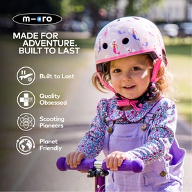 Micro Scooter Mermaid Printed Medium Bike Helmet