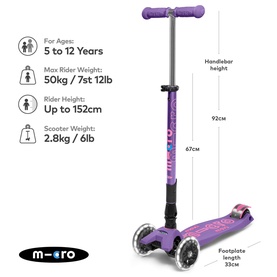 Maxi Micro Foldable LED Scooter