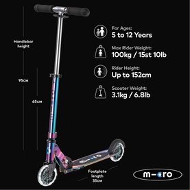 Micro Sprite Classic Neochrome LED Scooter