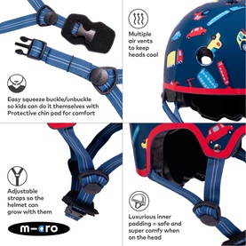 Micro Scooter Vehicle Printed Medium Bike Helmet
