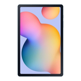 Samsung Galaxy Tab S6 Lite WiFi 32GB tablet in Blue, front view showing full touchscreen display with colourful gradient wallpaper