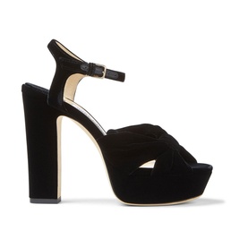 Heloise 120 Velvet Platform Block Heels