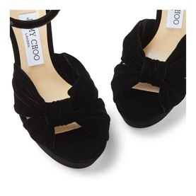 Heloise 120 Velvet Platform Block Heels