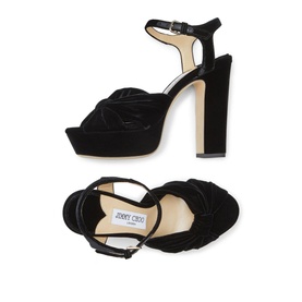Heloise 120 Velvet Platform Block Heels