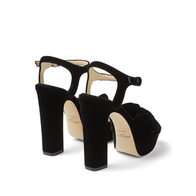 Heloise 120 Velvet Platform Block Heels