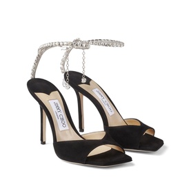 Saeda 100 Crystal-Embellished Heeled Sandals