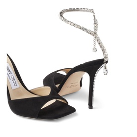 Saeda 100 Crystal-Embellished Heeled Sandals