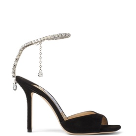Saeda 100 Crystal-Embellished Heeled Sandals
