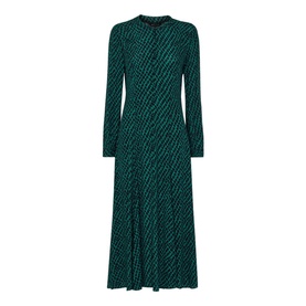 Brushed Geo Print Midi Dress